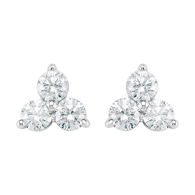 14K 5 mm Natural Pink Tourmaline & .03 CTW Natural Diamond Crown Earrings (Copy)