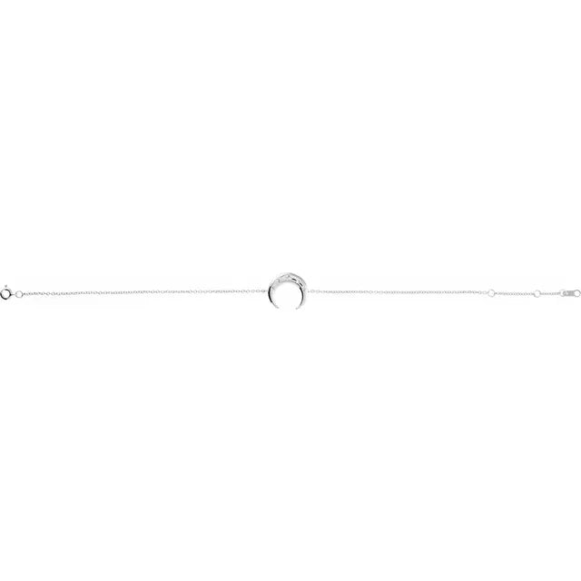 Crescent Moon and Stars Station Bracelet