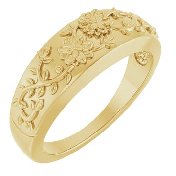 14K Floral Ring