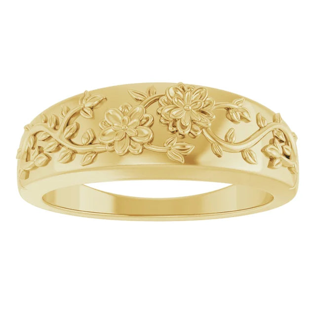 14K Floral Ring