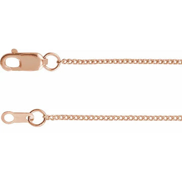 Diamond Cut Curb Chain 1.0mm