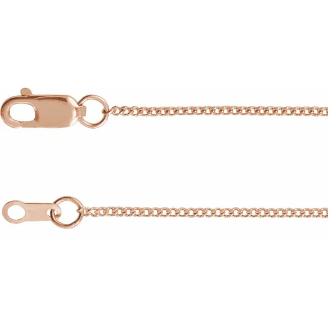 Diamond Cut Curb Chain 1.0mm