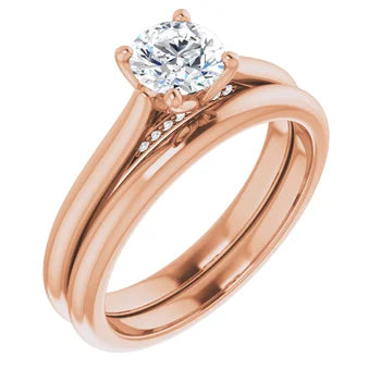 14K X1 5.5 mm Round Engagement Ring Mounting