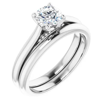 14K X1 5.5 mm Round Engagement Ring Mounting