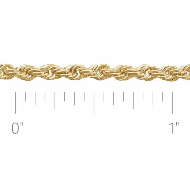 Diamond Cut Rope Chain 2.5mm