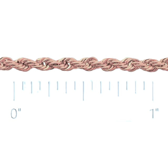Diamond Cut Rope Chain 2.5mm