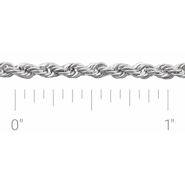 Diamond Cut Rope Chain 2.5mm
