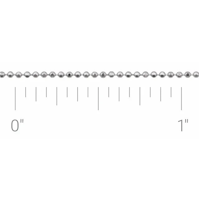 Petite Diamond Cut Bead Chain 1.0mm
