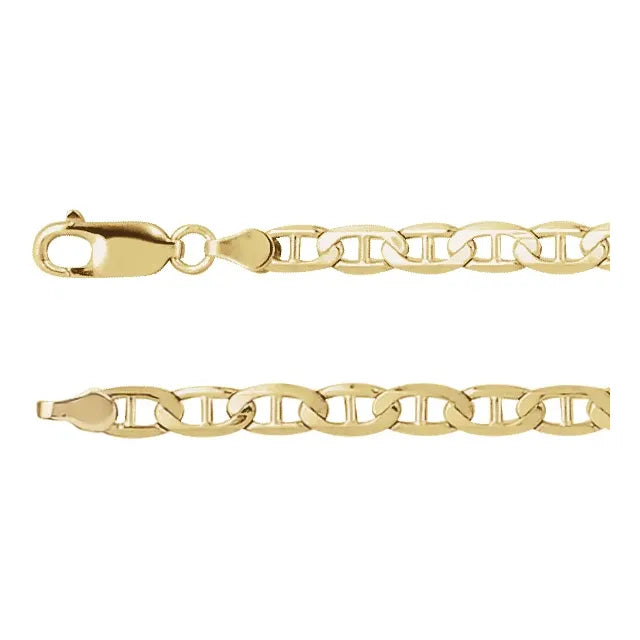 Diamond Cut Flat Mariner Chain 4.5mm