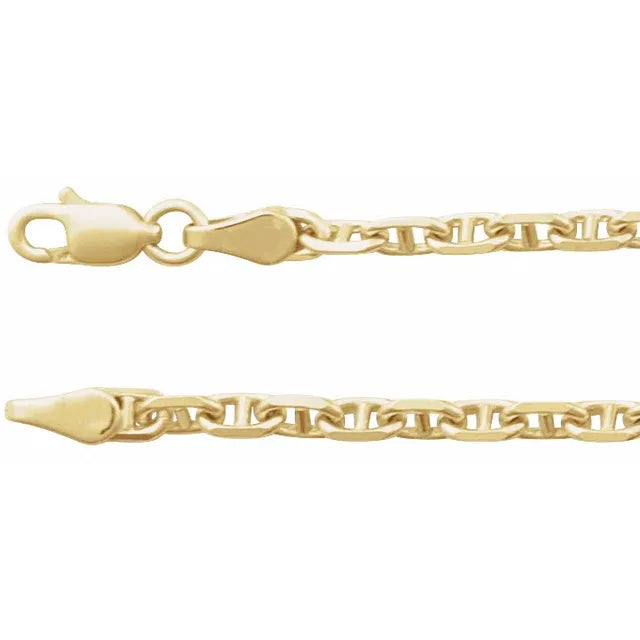 Diamond Cut Mariner Chain 2.6mm
