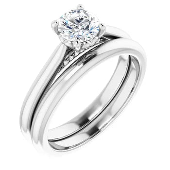 14K 5.5 mm Round Engagement Ring Mounting