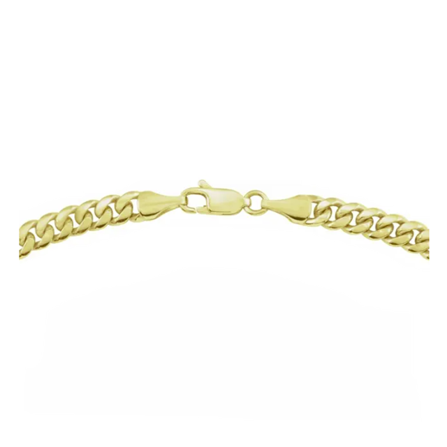 Diamond Cut Cuban Curb Chain Bracelet