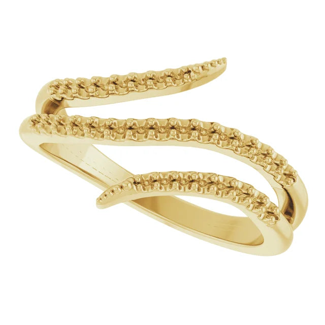14K Accented Bypass Ring