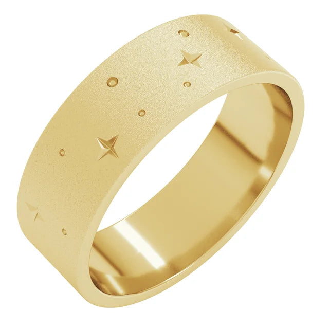 Stardusted Celestial Stars Band Ring