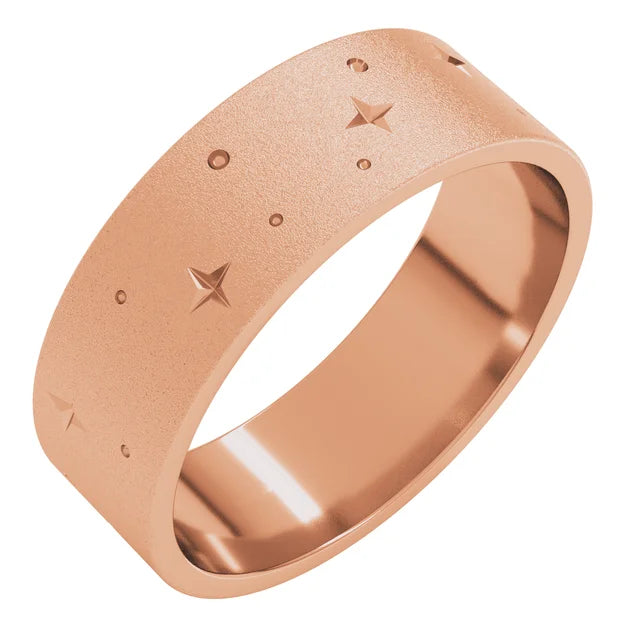 Stardusted Celestial Stars Band Ring