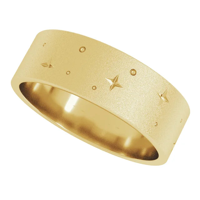 Stardusted Celestial Stars Band Ring