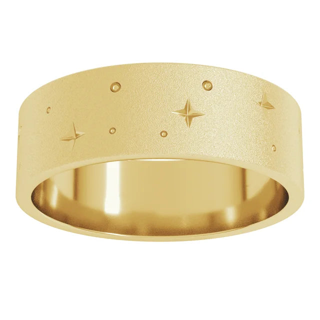 Stardusted Celestial Stars Band Ring