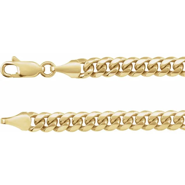Diamond Cut Cuban Curb Chain Bracelet