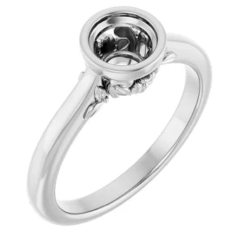 14K Yellow 5.5 mm Round Solitaire Engagement Ring Mounting