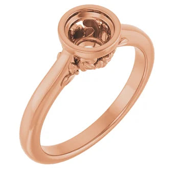 14K Yellow 5.5 mm Round Solitaire Engagement Ring Mounting