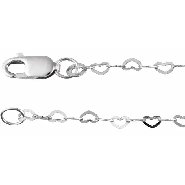 Petite Heart Link Chain Bracelet