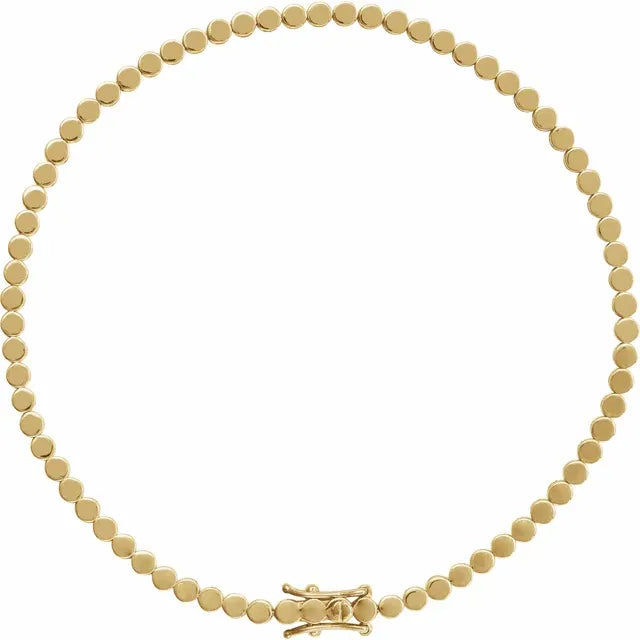 14K Geometric Line 7" Bracelet