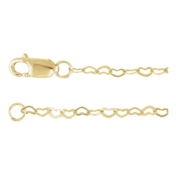 Petite Heart Link Chain Bracelet