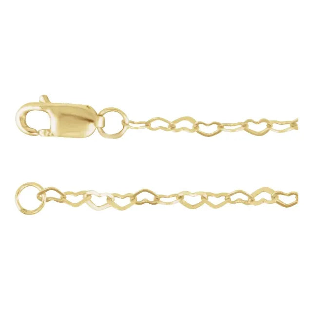 Petite Heart Link Chain Bracelet