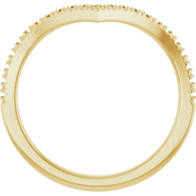 14K 1.3 mm Round Contour Band Mounting