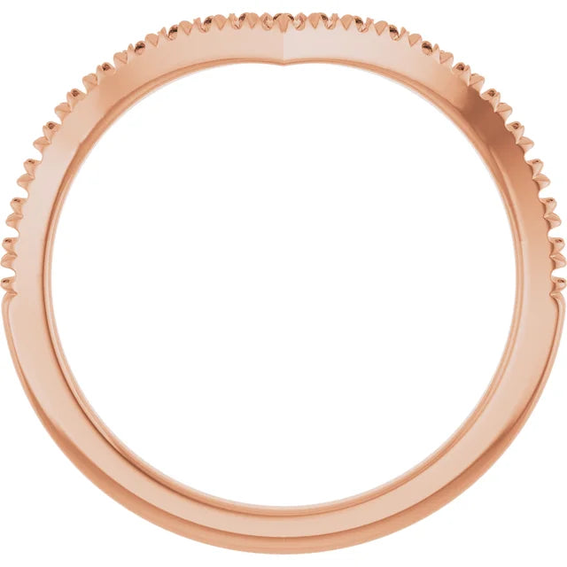14K 1.3 mm Round Contour Band Mounting