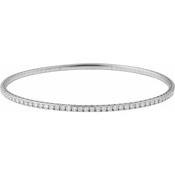 Diamond Flexible Bangle Bracelet 1CTW