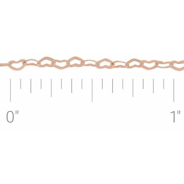 Petite Heart Link Chain 1.9mm