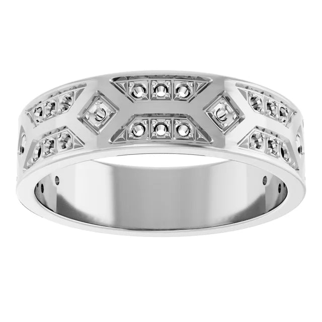 14K 6 mm Accented Band Mounting