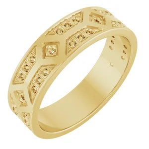 14K 6 mm Accented Band Mounting