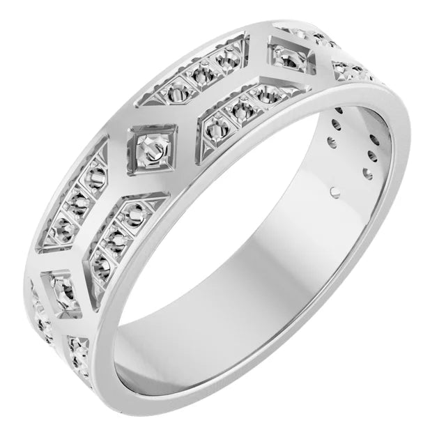 14K 6 mm Accented Band Mounting