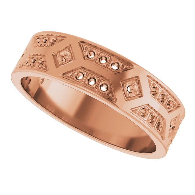 14K 6 mm Accented Band Mounting