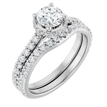 14K 5.5 mm Round Engagement Ring Mounting