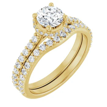 14K 5.5 mm Round Engagement Ring Mounting