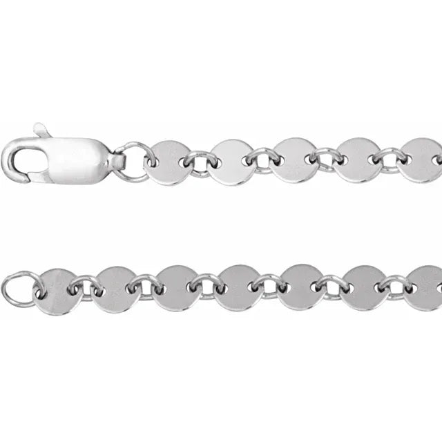 Geometric Circle Disk Link Bracelet