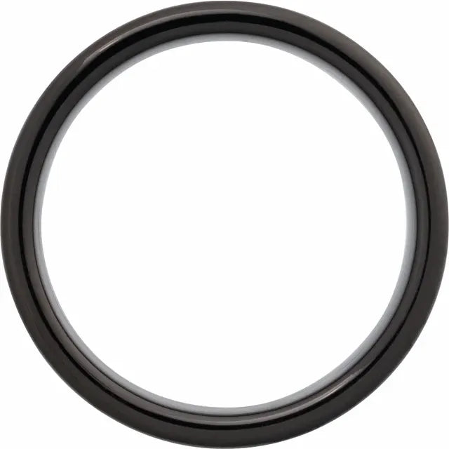 Black PVD Tungsten 6 mm Flat Band Size 10