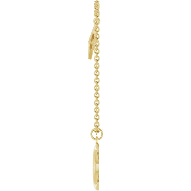 Crescent Moon and Stars Station Pendant Necklace 18 Inches