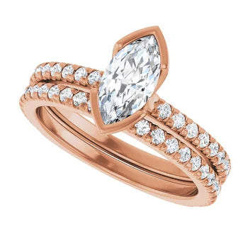 14K Yellow 9x4.5 mm Marquise Engagement Ring Mounting