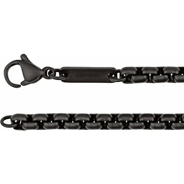 Black PVD Rounded Box Chain 4.0mm