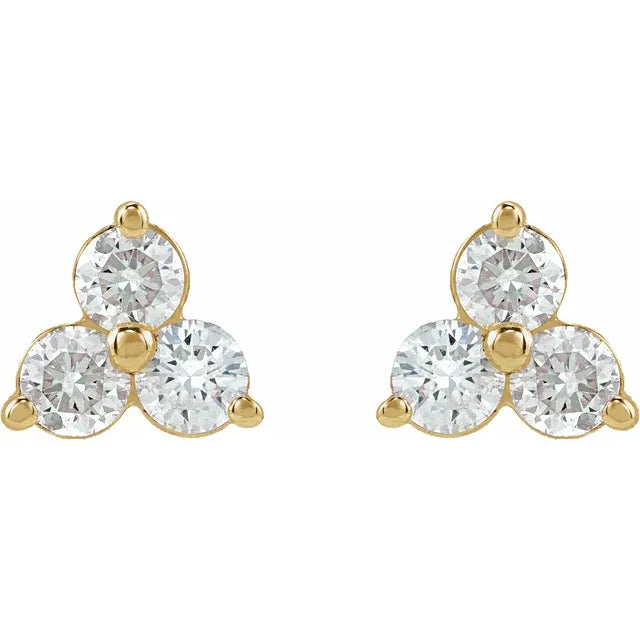 14K 5 mm Natural Pink Tourmaline & .03 CTW Natural Diamond Crown Earrings (Copy)