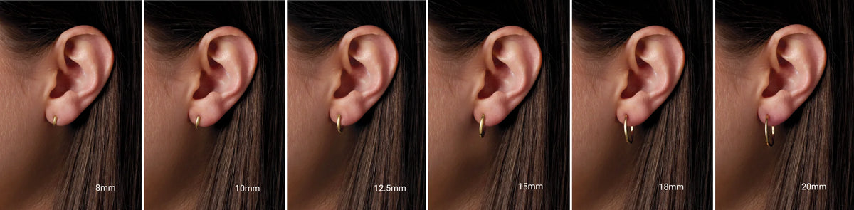Polished Metal Squared Edge Hoop Huggie Earrings