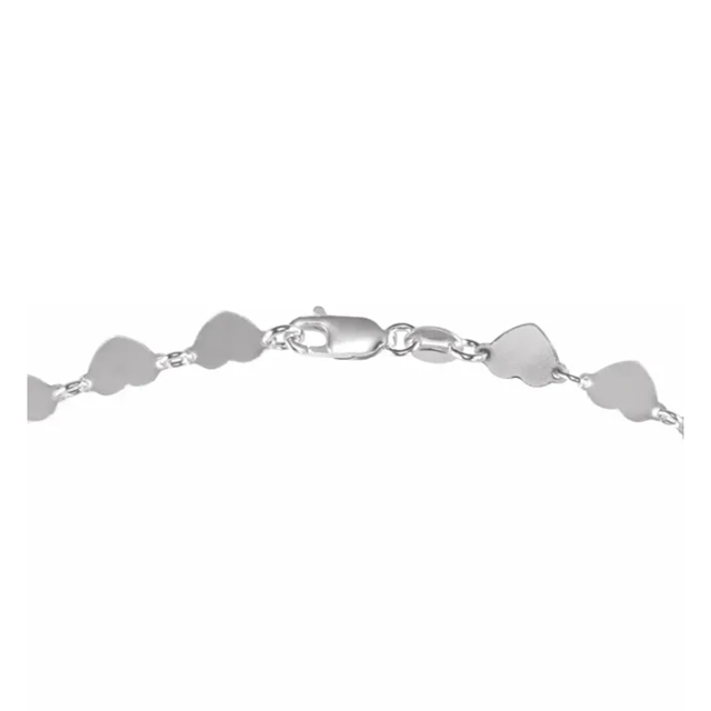 Heart Station Link Chain Bracelet