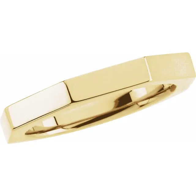 14K 3.75 mm Geometric Band Size 7