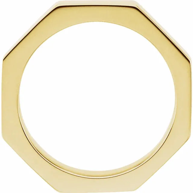 14K 3.75 mm Geometric Band Size 7