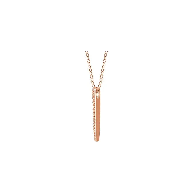 Diamond Tapered Bar Pendant Necklace 1/4CTW 16-18 Inches