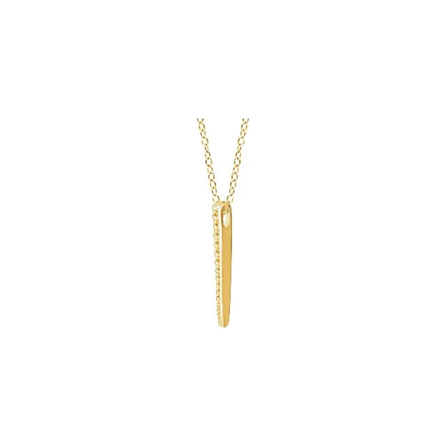 Diamond Tapered Bar Pendant Necklace 1/4CTW 16-18 Inches